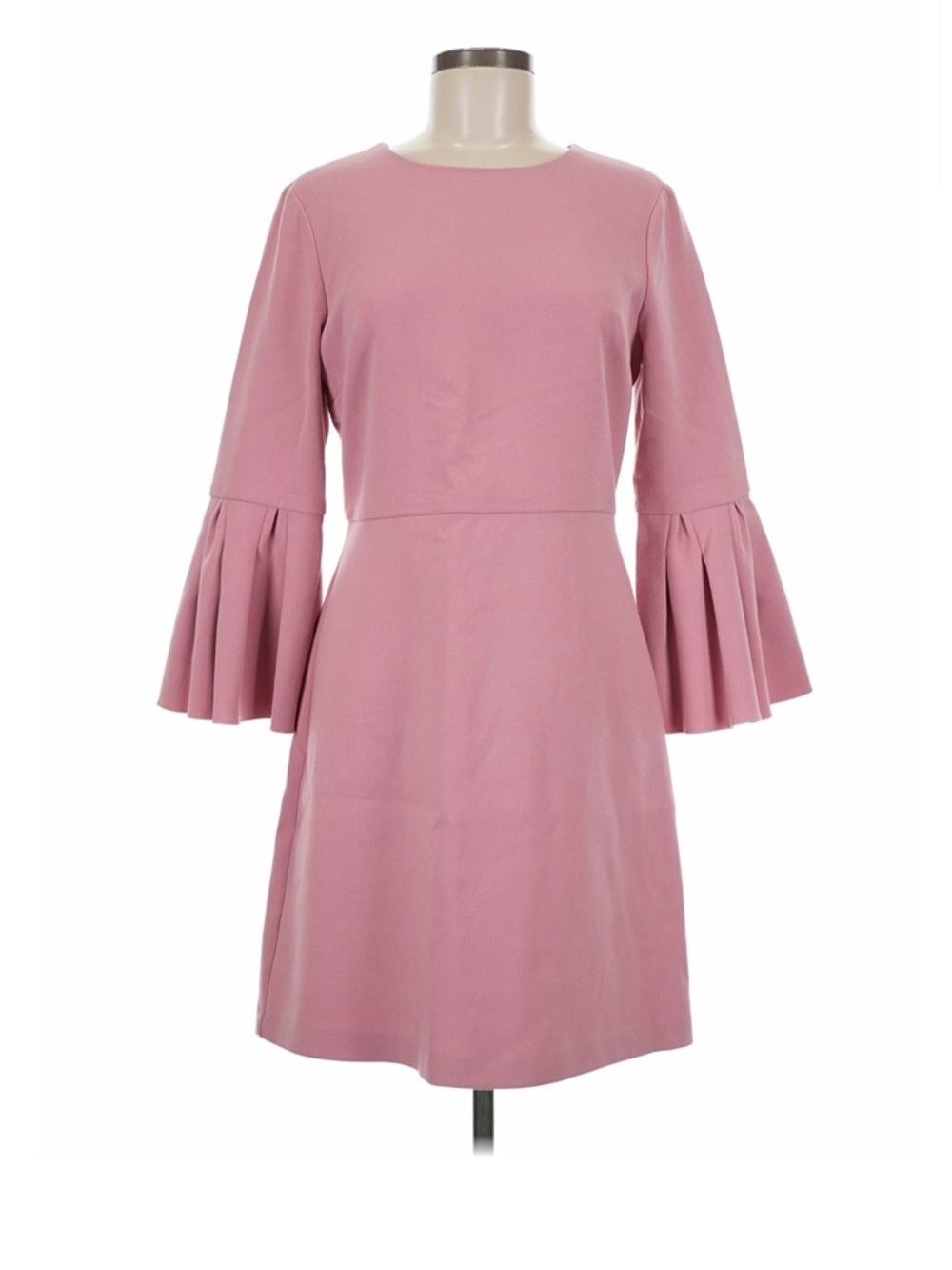Ann Taylor Rose-Pink Bell Sleeve A-Line Dress